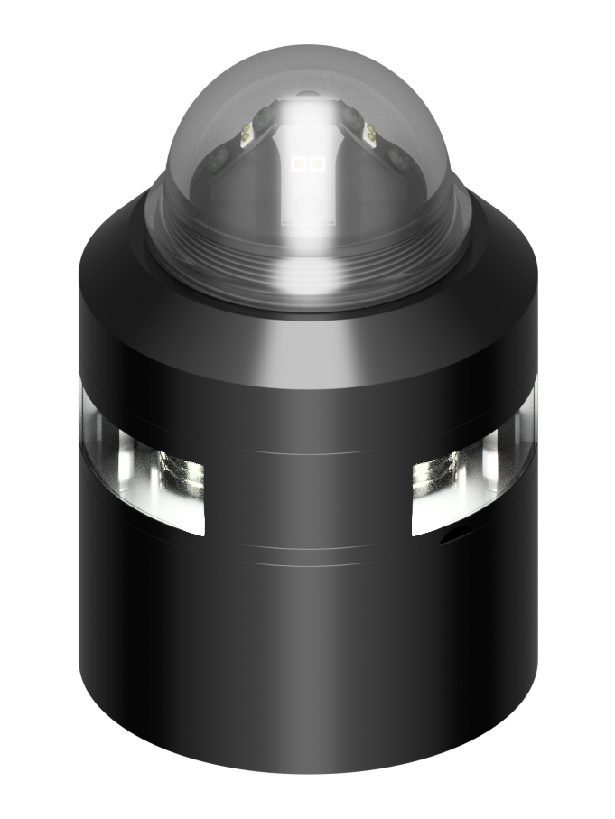 Hemispherical IR/Strobe + 2nm 360° White, black Hemispherical IR/Strobe + 2nm 360° White, black